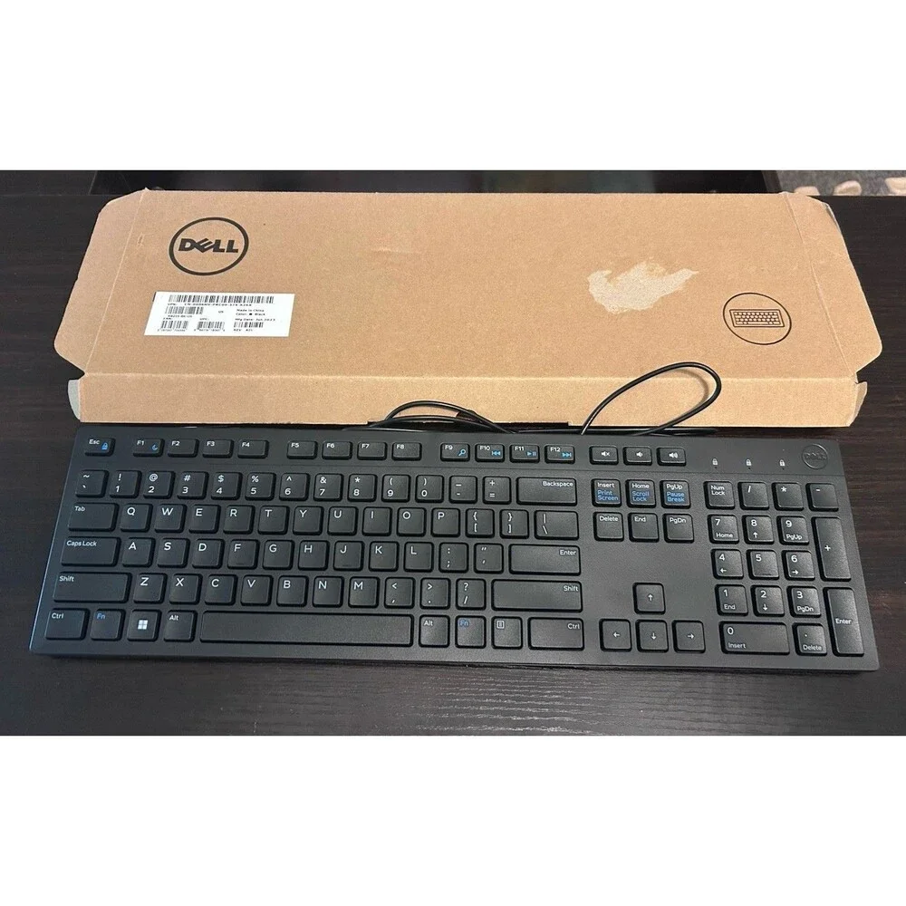Dell KB216 Wired USB Keyboard KB216-BK-US Black Full Size OEM Open Box